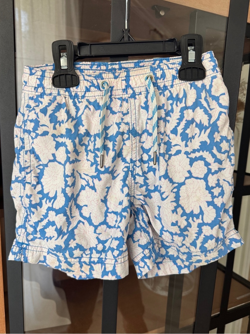 SZ Blockprints x J. Crew crewcuts Nila print floral swimming trunks toddler boy
